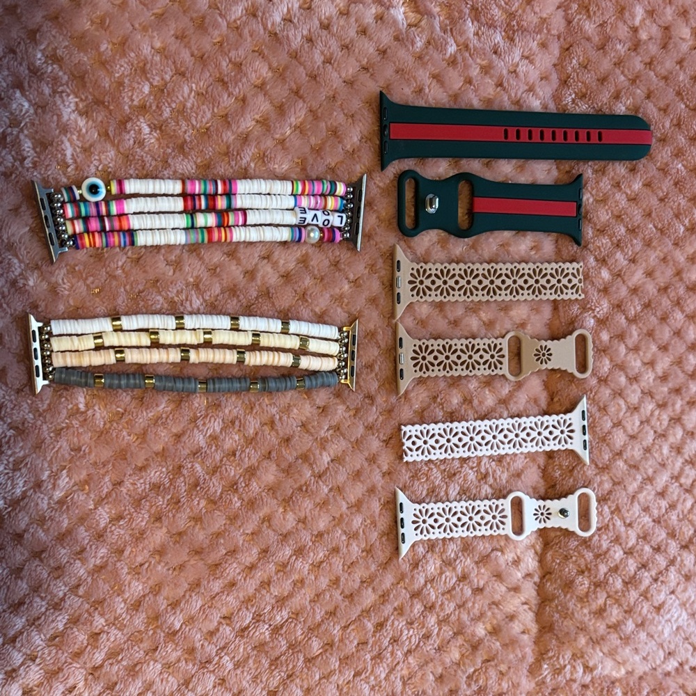 Colorful and Neutral Apple Watch Bands Set for 46mm, small 5-7 inch wrist size
